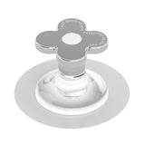 Toilet Lid Handle Toilet Cover Lifter Electroplated Flower Shape Adhesive Easy to Use Toilet Lifter Handle for Bedroom - Close-Up Angle