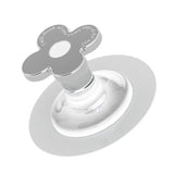 Toilet Lid Handle Toilet Cover Lifter Electroplated Flower Shape Adhesive Easy to Use Toilet Lifter Handle for Bedroom - Low Angle