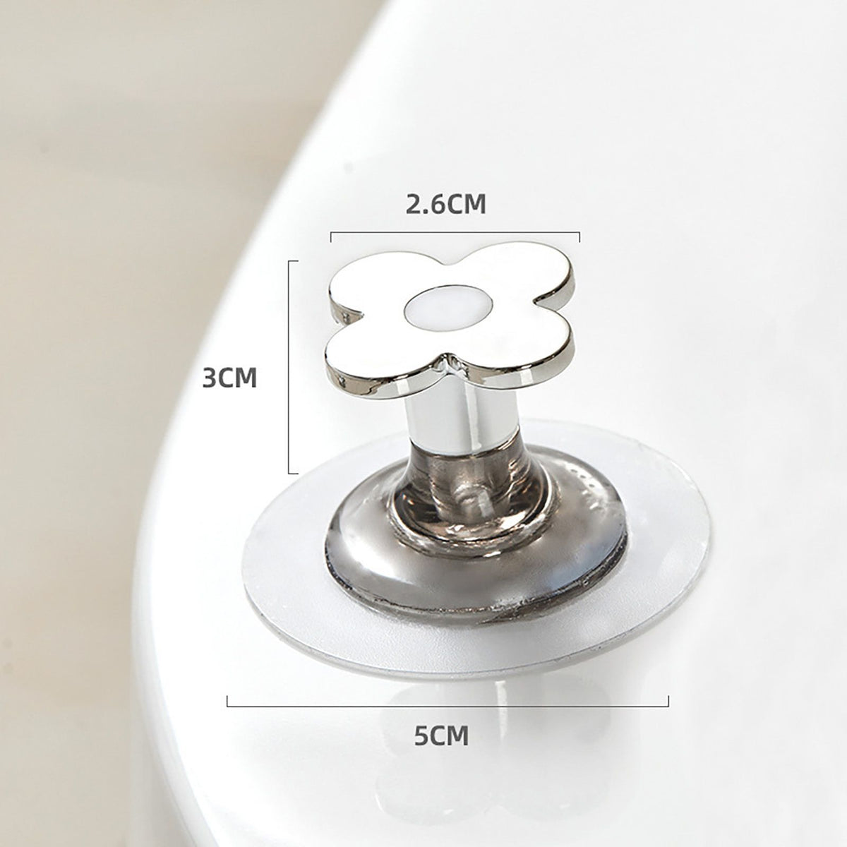 Toilet Lid Handle Toilet Cover Lifter Electroplated Flower Shape Adhesive Easy to Use Toilet Lifter Handle for Bedroom