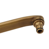 Antique Garden Faucet with Extended Spout Antifreezing Copper Wall Mount Single Cold Water Tap for Washing Sharp Spout