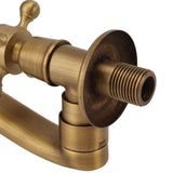 Antique Garden Faucet with Extended Spout Antifreezing Copper Wall Mount Single Cold Water Tap for Washing Sharp Spout - Extra Image