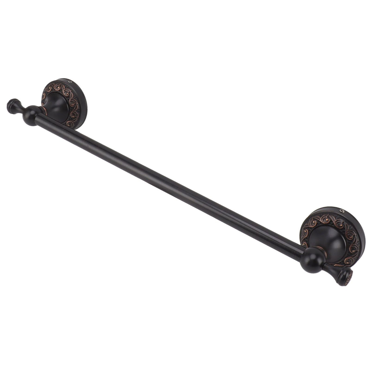 Towel Bar Copper Retro Space Saving 40CM Multifunctional Tilt Proof Single Towel Rack for Bathroom Accessories Black Antique