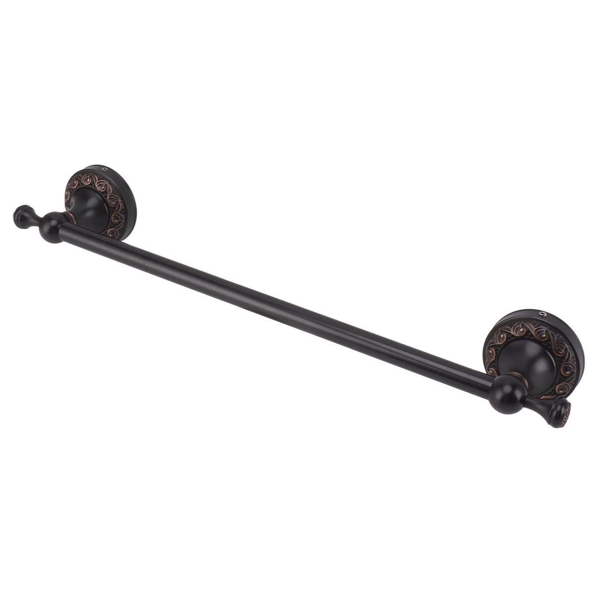 Towel Bar Copper Retro Space Saving 40CM Multifunctional Tilt Proof Single Towel Rack for Bathroom Accessories Black Antique