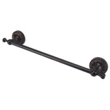 Towel Bar Copper Retro Space Saving 40CM Multifunctional Tilt Proof Single Towel Rack for Bathroom Accessories Black Antique