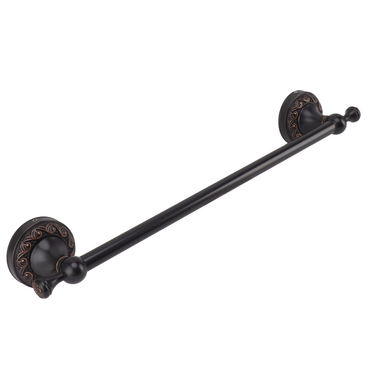Towel Bar Copper Retro Space Saving 40CM Multifunctional Tilt Proof Single Towel Rack for Bathroom Accessories Black Antique