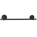 Towel Bar Copper Retro Space Saving 40CM Multifunctional Tilt Proof Single Towel Rack for Bathroom Accessories Black Antique