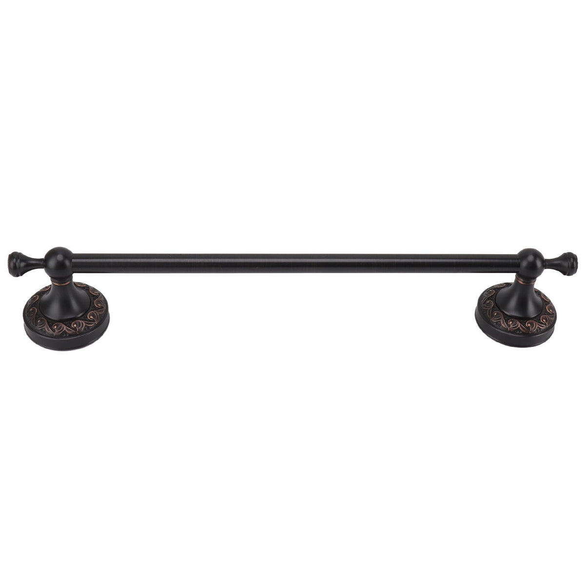 Towel Bar Copper Retro Space Saving 40CM Multifunctional Tilt Proof Single Towel Rack for Bathroom Accessories Black Antique