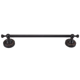 Towel Bar Copper Retro Space Saving 40CM Multifunctional Tilt Proof Single Towel Rack for Bathroom Accessories Black Antique
