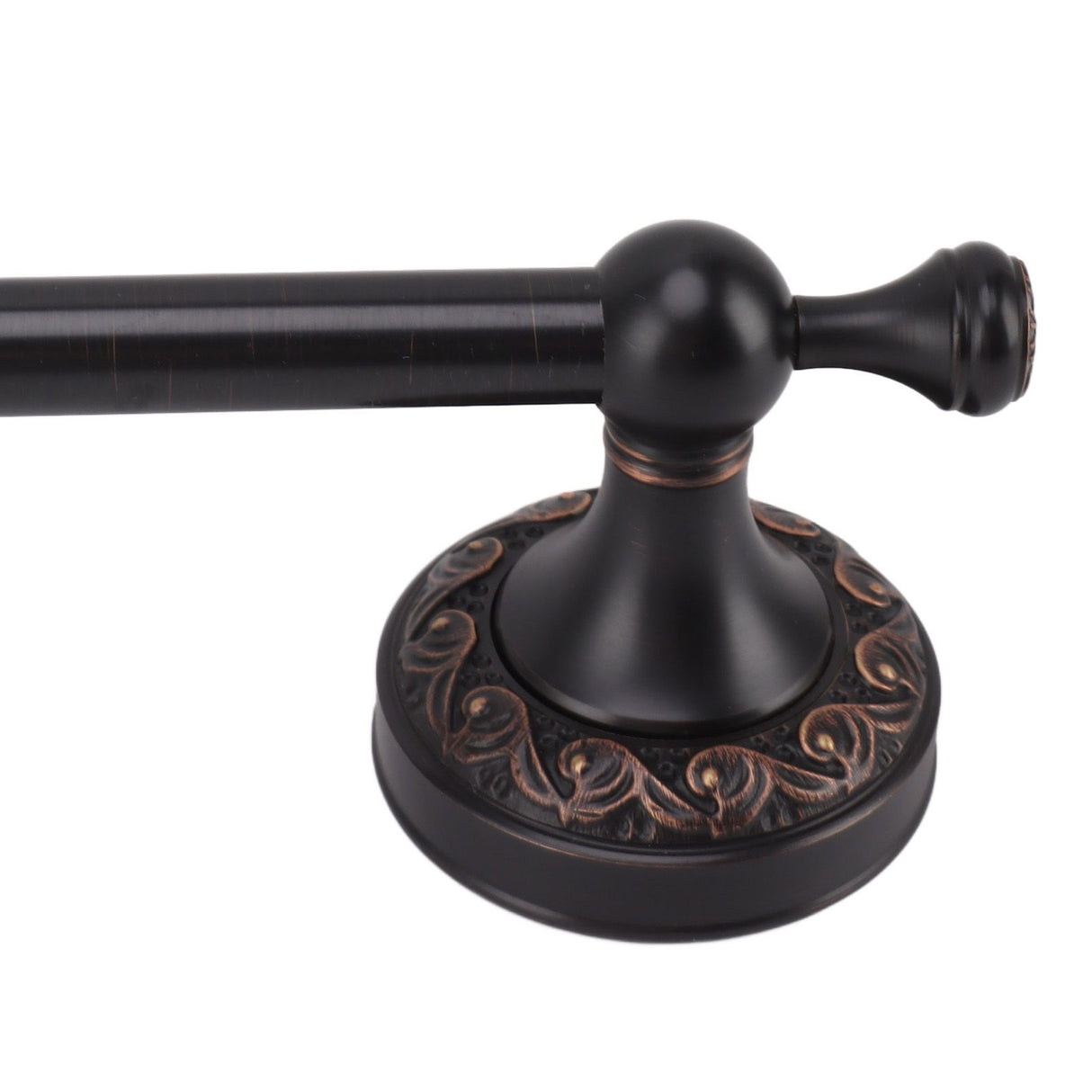 Towel Bar Copper Retro Space Saving 40CM Multifunctional Tilt Proof Single Towel Rack for Bathroom Accessories Black Antique