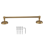 All Copper Bathroom Towel Bar European Style Wall Mounted Towel Rack for Bathroom 41cm Antique Color