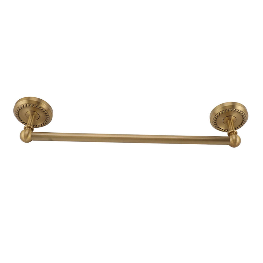 All Copper Bathroom Towel Bar European Style Wall Mounted Towel Rack for Bathroom 41cm Antique Color