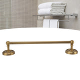 All Copper Bathroom Towel Bar European Style Wall Mounted Towel Rack for Bathroom 41cm Antique Color