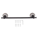 40.5cm Bathroom Towel Bar Copper Bath Towel Rack Single Towel Bar Wall Mounted Towel Holder European Style Black Antique