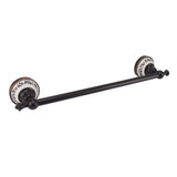 40.5cm Bathroom Towel Bar Copper Bath Towel Rack Single Towel Bar Wall Mounted Towel Holder European Style Black Antique