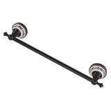 40.5cm Bathroom Towel Bar Copper Bath Towel Rack Single Towel Bar Wall Mounted Towel Holder European Style Black Antique