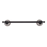 40.5cm Bathroom Towel Bar Copper Bath Towel Rack Single Towel Bar Wall Mounted Towel Holder European Style Black Antique - Close-Up Angle