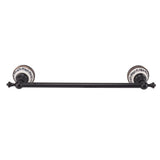 40.5cm Bathroom Towel Bar Copper Bath Towel Rack Single Towel Bar Wall Mounted Towel Holder European Style Black Antique