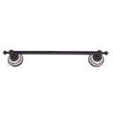 40.5cm Bathroom Towel Bar Copper Bath Towel Rack Single Towel Bar Wall Mounted Towel Holder European Style Black Antique