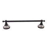40.5cm Bathroom Towel Bar Copper Bath Towel Rack Single Towel Bar Wall Mounted Towel Holder European Style Black Antique