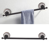 40.5cm Bathroom Towel Bar Copper Bath Towel Rack Single Towel Bar Wall Mounted Towel Holder European Style Black Antique