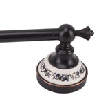 40.5cm Bathroom Towel Bar Copper Bath Towel Rack Single Towel Bar Wall Mounted Towel Holder European Style Black Antique - Extra Image