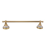 40.5cm Bathroom Towel Bar Copper Bath Towel Rack Single Towel Bar Wall Mounted Towel Holder European Style Antique