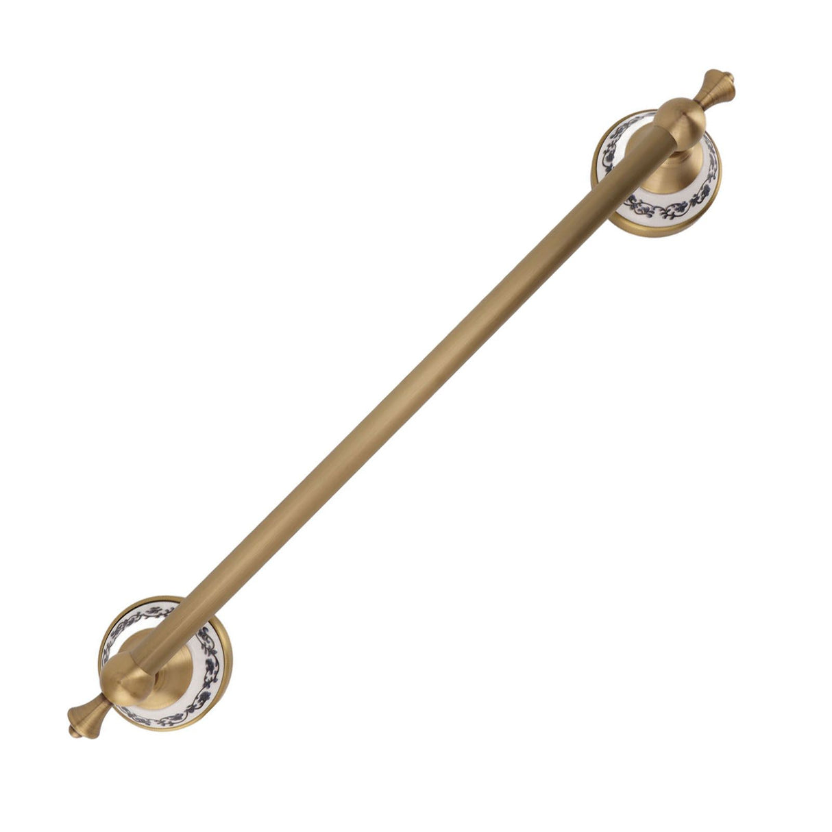 40.5cm Bathroom Towel Bar Copper Bath Towel Rack Single Towel Bar Wall Mounted Towel Holder European Style Antique
