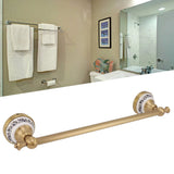 40.5cm Bathroom Towel Bar Copper Bath Towel Rack Single Towel Bar Wall Mounted Towel Holder European Style Antique