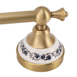 40.5cm Bathroom Towel Bar Copper Bath Towel Rack Single Towel Bar Wall Mounted Towel Holder European Style Antique