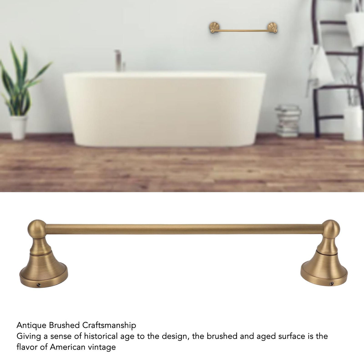 Towel Bar European Style Retro Shower Towel Rack Wall Mounted Copper Towel Rail Holder for Bathroom