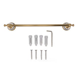 Towel Bar European Style Single Rod Hanging Bath Towel Holder Copper Towel Rack for Bathroom Toilets Antique Color
