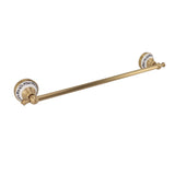 Towel Bar European Style Single Rod Hanging Bath Towel Holder Copper Towel Rack for Bathroom Toilets Antique Color - Side View