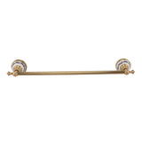 Towel Bar European Style Single Rod Hanging Bath Towel Holder Copper Towel Rack for Bathroom Toilets Antique Color - Top-Down View