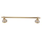 Towel Bar European Style Single Rod Hanging Bath Towel Holder Copper Towel Rack for Bathroom Toilets Antique Color - 45-Degree Angle