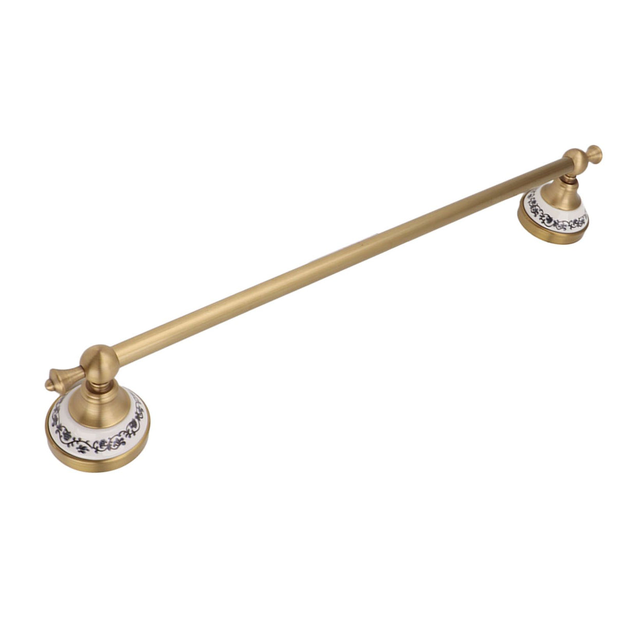 Towel Bar European Style Single Rod Hanging Bath Towel Holder Copper Towel Rack for Bathroom Toilets Antique Color
