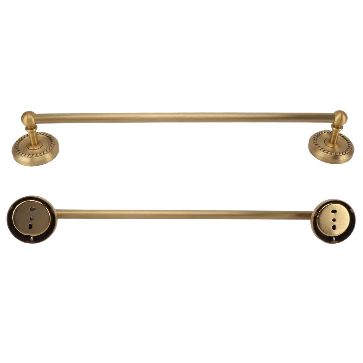 Copper Towel Bar European Style Bathroom Single Bar Towel Rack Bathroom Hanging Rack Antique