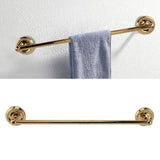 Copper Towel Bar European Style Bathroom Single Bar Towel Rack Bathroom Hanging Rack Titanium - Extra Image