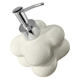 Cloud Press Pump Bottle Ceramic Reusable Decoration Refillable Cloud Shape Dispenser Bottle for Bathroom Milky White