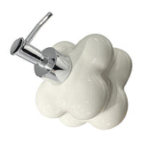 Cloud Press Pump Bottle Ceramic Reusable Decoration Refillable Cloud Shape Dispenser Bottle for Bathroom Milky White