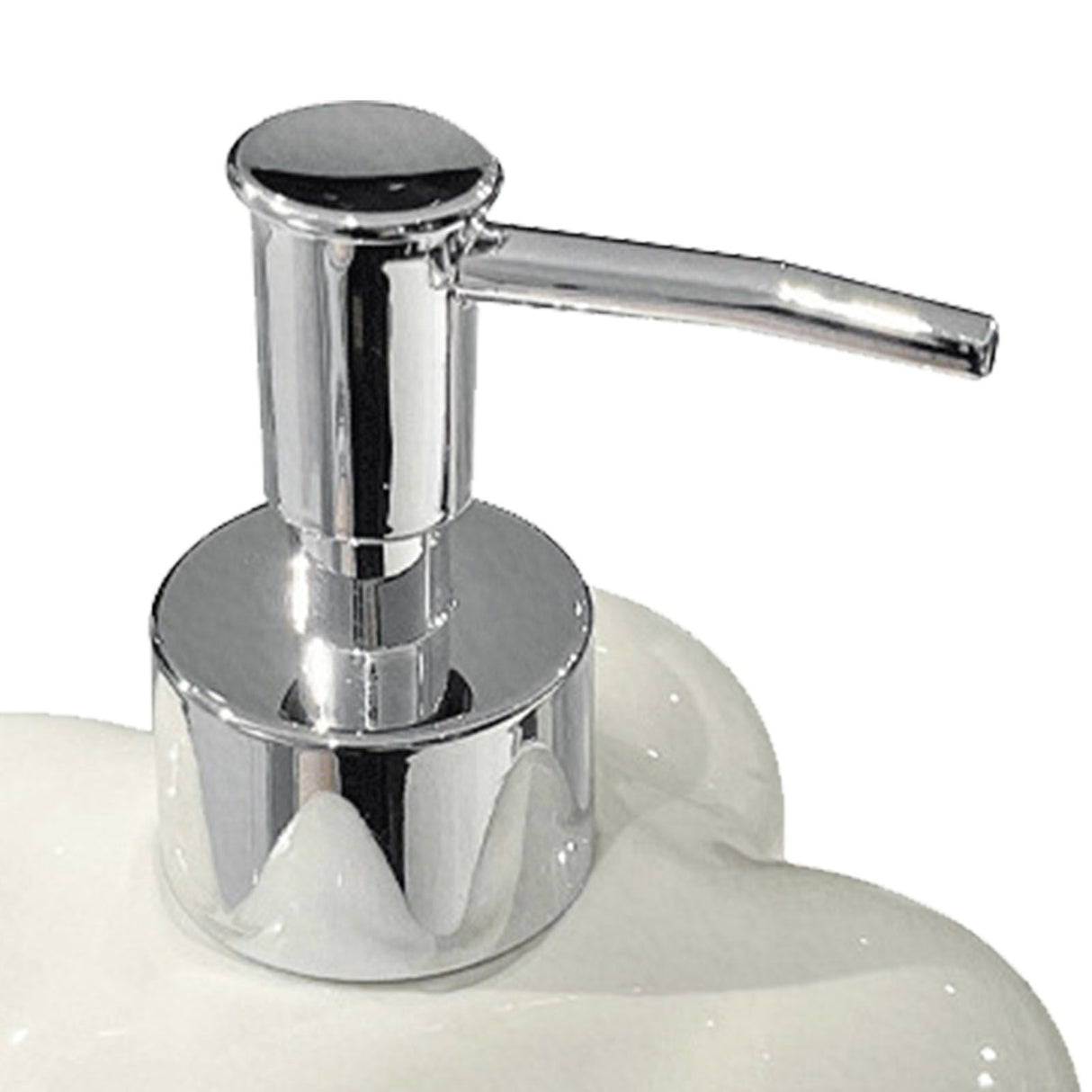 Cloud Press Pump Bottle Ceramic Reusable Decoration Refillable Cloud Shape Dispenser Bottle for Bathroom Milky White