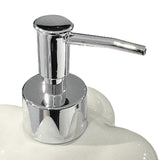 Cloud Press Pump Bottle Ceramic Reusable Decoration Refillable Cloud Shape Dispenser Bottle for Bathroom Milky White