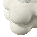 Cloud Press Pump Bottle Ceramic Reusable Decoration Refillable Cloud Shape Dispenser Bottle for Bathroom Milky White