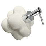 Cloud Press Pump Bottle Ceramic Reusable Decoration Refillable Cloud Shape Dispenser Bottle for Bathroom Milky White