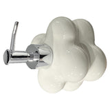 Cloud Press Pump Bottle Ceramic Reusable Decoration Refillable Cloud Shape Dispenser Bottle for Bathroom Milky White - Extra Image