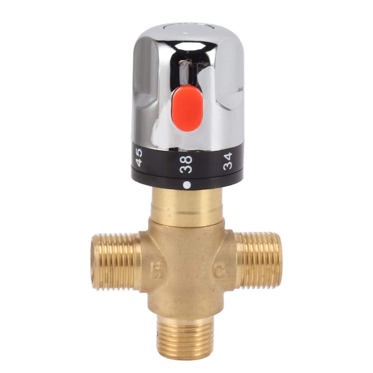 Thermostatic Mixing Valve Brass Shower Mixing Valve Hot and Cold Water Temperature Control Valve for Basin Bathroom
