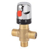 Thermostatic Mixing Valve Brass Shower Mixing Valve Hot and Cold Water Temperature Control Valve for Basin Bathroom - Front View