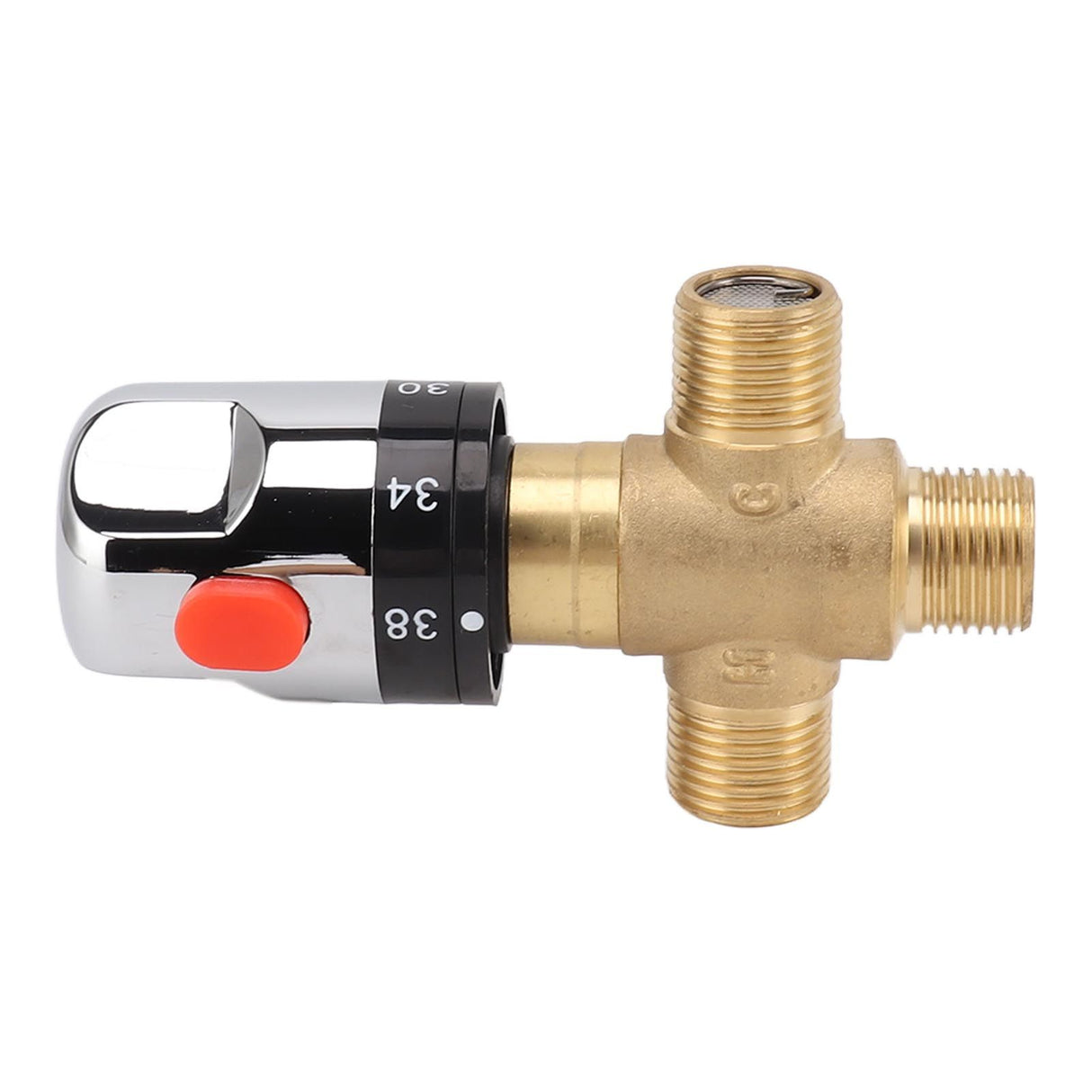 Thermostatic Mixing Valve Brass Shower Mixing Valve Hot and Cold Water Temperature Control Valve for Basin Bathroom