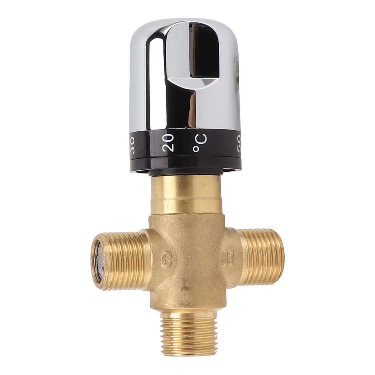 Thermostatic Mixing Valve Brass Shower Mixing Valve Hot and Cold Water Temperature Control Valve for Basin Bathroom