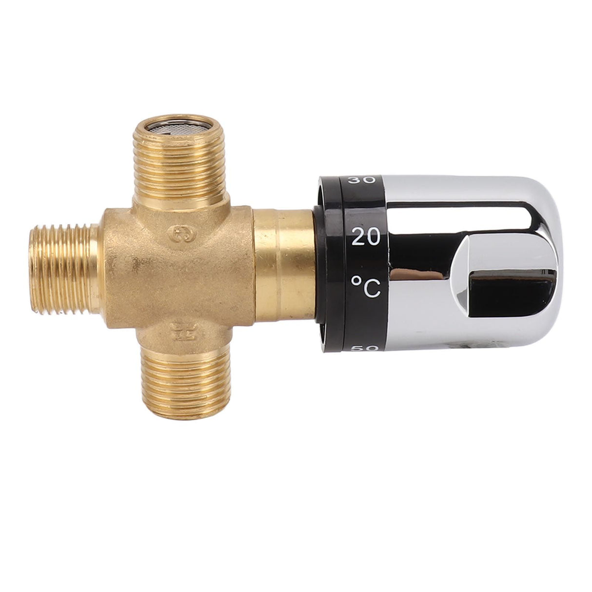 Thermostatic Mixing Valve Brass Shower Mixing Valve Hot and Cold Water Temperature Control Valve for Basin Bathroom