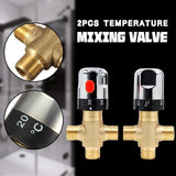 Thermostatic Mixing Valve Brass Shower Mixing Valve Hot and Cold Water Temperature Control Valve for Basin Bathroom